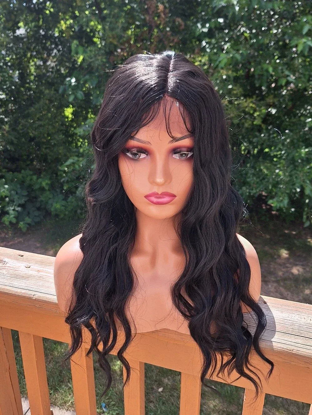 Black Wavy Lace Front Wig - Women Hair